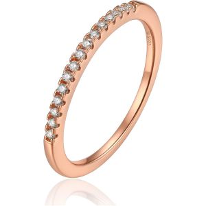 Yemaesre-Alliance Femme, Moissanit Diamant Bague De Fiançailles Femme Homme Couple Argent/Or Rosé - Neuf