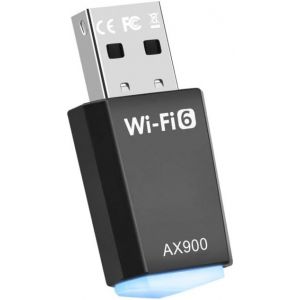 KALANKA-Clé WiFi 6 Puissante AX900 Mbps - Clé WiFi pour PC Double Bande 2.4GHz/5GHz, Dongle WiFi, Adaptateur USB WiFi Compatible avec Windows 11/10/8.1/8/7 - Neuf