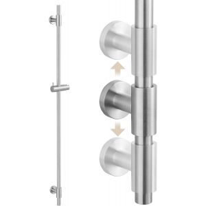 ChenQuanSarl-Barre De Douche Barre De Pommeau De Douche Acier Inoxydable 18/8 Barre Support De Douche 122Cm Colonne De Douche Murale Brossé, F209S122-Bs - Neuf