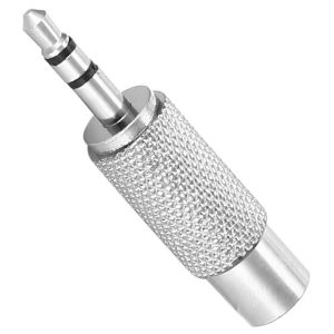 Adaptateur audio st&eacute;r&eacute;o m&acirc;le 3,5 mm vers RCA mono femelle,argent - Neuf