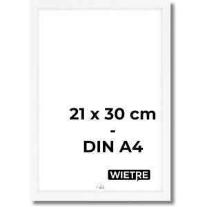 CMWX-Cadre photo A4 21 x 30 cm - En bois MDF blanc - Verre acrylique incassable - &Agrave; suspendre et &agrave; poser - Pour photos, images et posters - Neuf