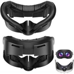 MEVRONISSHOP-Coussinet de Protection Faciale VR, Interface Faciale Compatible avec Les Accessoires Meta/Oculus Quest 3, Coussinet Facial Souple en PU de Remplacement pour Quest 3 (Quest3) - Neuf
