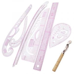 7pcs / Set R&egrave;gle Tailor Kit De Mesure Clair Couture Dessin R&egrave;gle Yardstick Manchon Bras Fran&ccedil;ais Courbe Set R&egrave;gle De Coupe Roue &Agrave; Palettes - Neuf