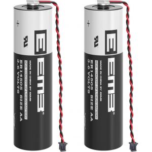 3.6V ER6V Batterie ER14505 2700mAh avec Prise Compatible avec la Batterie Toshiba PLC ER6VC119A/119B (Lot de 2) - Neuf