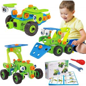 Blocs De Construction Jouet Enfant 5 Ans Gar&ccedil;on, 3-En-1 Jeu De Construction Cadeaux Pour Gar&ccedil;ons De 3 4 5 6 7 8+ Ans, Jouet Stem De B&acirc;timent Interactif Jouets Cadeau Pour Enfants. - Neuf