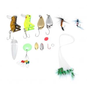 Kit D'accessoires De Peche, 75 Pieces, Leurres A Paillettes, Aide Au Lancer, Haricots Spatiaux, Hamecons - Neuf