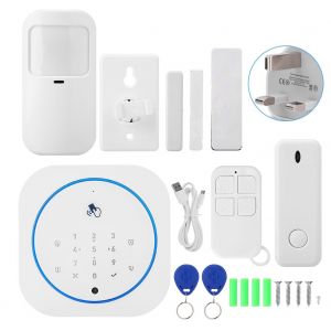 Alarme antivol intelligente sans fil 100-240 V, detecteur de capteur infrarouge, systeme de controle a distance avec application (prise britannique) - Neuf