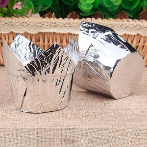 50pcs Moule À Gâteau Porte-Gâteau Gobelets En Papier Gâteau Accessoire Moule À Muffin Cuisson Cupcake Tasse Pour La Maison Par - Neuf