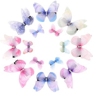 Lbgwp60-Lot De 28 Barrettes À Cheveux Papillon 3d Avec Clip Pour Filles Et Femmes - Petits Papillons - Pour Filles, Femmes, Enfants - Neuf