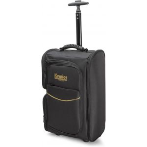 Kemeir Trousse De Maquillage De Voyage - Mallette Cosmétique Professionnelle À Glissière Roulante Pour Artiste Maquillage - Grande Capacité Chariot Organisateur Sac De Rangement Pour Femme ¿ Noir - Neuf