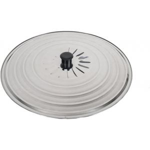 Jexnovashop-Couvercle De Casserole | Couvercle De Po&ecirc;le En M&eacute;tal | Couvercle De Cuisine Avec Bouton Isolant | Couvercle De Cocotte Avec Fentes De Ventilation | Couvercle Rond Universel | &Oslash; 34 Cm - Neuf