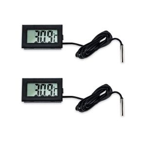 KAL-Thermomètre Numérique Pour Réfrigérateur, 2 Pièces, Fahrenheit, Affichage Électronique Lcd, Thermostat Pour Voitures, Réservoir De Poisson, Réfrigérateur - Neuf