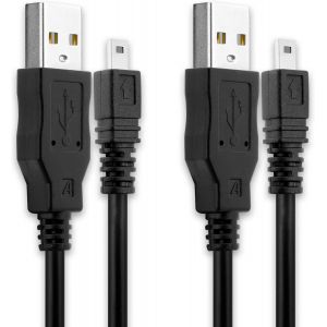 2X 8 Pin Mini USB Câble de données Compatible avec Nikon D750 D3300 D5200 D5300 D3200 D7200 Coolpix 3100 3200 5600, Mini USB B vers USB A 2.0 1A, pour caméra - Neuf