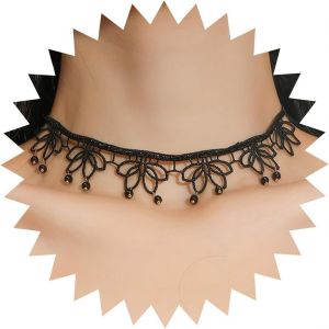 Kal-Collier Ras Du Cou En Dentelle Fleurie Boho Mariage Collier Ras Du Cou En Cristal Argent&eacute; Collier Ras Du Cou Bleu Rose Collier Bijoux Pour Femmes Adolescentes - Neuf