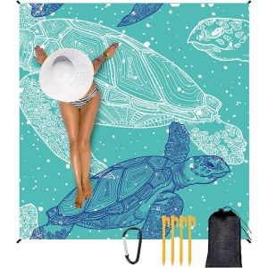 TIANYI-Tapis de Plage Anti Sable Imperméable - Tapis de Pique-Nique Pliable, Grande Taille 200 * 210 cm - Couverture de Plage et Camping,pour Fête de Plage,Voyages,Camping et Festival de Musique - Neuf
