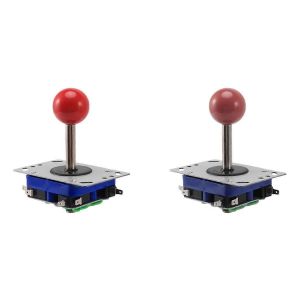 Jeu Joystick Classique Comp&eacute;tition Style 2/4/8 Voies, Utilis&eacute; pour les Jeux D'arcade 2 Pcs - Neuf
