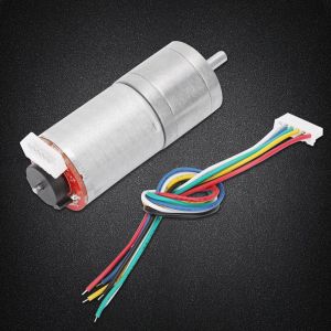 Moteur a engrenages a codeur CC 12 V, reducteur de vitesse pour robot, voiture telecommandee, jouet (130 tr/min) - Neuf