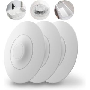 Bouchon Baignoire Silicone 3 Pièces-Pliable Bouchon d'écoulement Universel-Bouchon d'évier à Pression avec Filtre à Aliments et à Cheveux pour éviers,Baignoires et Lavabos - Neuf