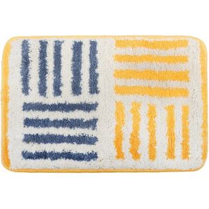 Tapis de bain, paillasson d'intérieur, tapis de douche d'intérieur 40 cm x 60 cm, paillasson d'entrée antidérapant et anti-poussière, lavable et ultra absorbant - Neuf