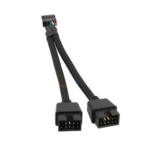 Carte m&egrave;re Usb 2.0 9 broches En-t&ecirc;te 1 &agrave; 2 Extension Hub Splitter Adaptateur Convert Js - Neuf