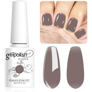 Vernis Semi-Permanent Neutre Transparent,8ml Jelly Jelly Brun Vernis &Agrave; Ongles Gel Naturel French Manucure Nail Art Uv Led Soak Off Gel #L169 - Neuf