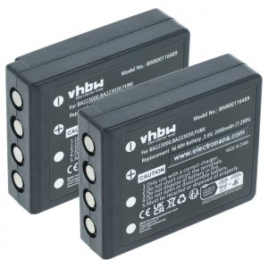vhbw 2x Batterie compatible avec HBC Radiomatic Micron 7, Patrol D, Micron 5, Micron 6 télécommande remote control (2000mAh, 3,6V, NiMH) - Neuf