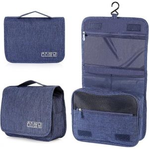 Trousse De Toilette De Voyage 1 Pièce (Bleu Marine), Trousse De Toilette Étanche Grande Capacité, Trousse De Toilette Avec Crochet, Accessoires De Voyage Pour Hommes Et Femmes-Générique - Neuf