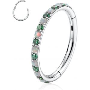 Kal-Piercings En Acier Chirurgical 316l Et Oxyde De Zirconium Pour Oreille Et Nez - Calibres 20, 18, 16, 14 - Anneaux Pour Homme Et Femme - Neuf