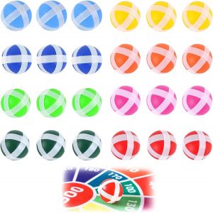 KAL-24 Pièces Balles Collantes Jeux Extérieurs Balle À Scratch Balles Collantes De Jeu Cible Accessoires De Jeu De Fléchettes Balles De Rechange Pour Fete Evénements D'Intérieur Et D'Extérieur - Neuf