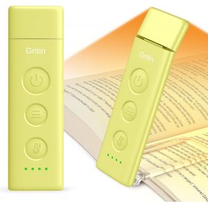 Lampe De Lecture Rechargeable, Liseuse Lampe Clip Au Lit, 3 Couleurs Protection Des Yeux & 5 Luminosit&eacute;s R&eacute;glables En Continu, Compacte Et Durable, Cadeaux Pour Lecteurs-Vert &Eacute;meraude - Neuf