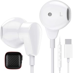 CHECARZHN--NO1-Écouteurs Usb C Hifi Stéréo Écouteurs Avec Micro Et Contrôle Du Volume Type C Intra-Auriculaires Pour Google Pixel 7 Pro 6A Samsung S23 Ultra S21 Fe A53 A33 Oneplus 10 9 Pro - Neuf