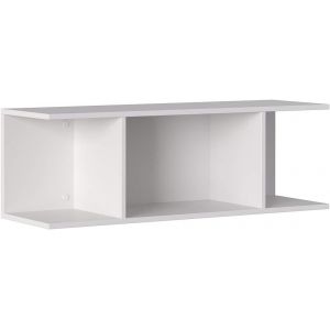 Étagère À 3 Compartiments 100x30xh33 Cm Blanc Mat - Neuf