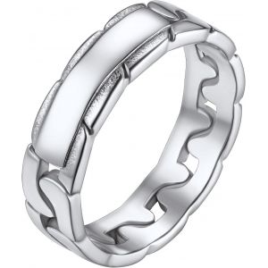 Kahfl-Bague Homme Femme Anneau Garçon Fiançailles Couples Chaine Pouce Acier Inoxydable Fille 52 - Neuf