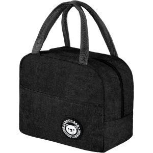 Sac Isotherme Repas Bureau 6l, Petit Panier Repas,Mini Sac À Lunch Isolé En Étanche Pour Étudiant Bureau Pique-Nique (Noir) - Neuf