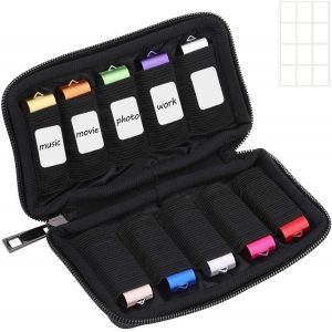 Sac De Rangement Pour Cl&eacute; Usb, Accessoires &Eacute;lectroniques Organiseur Pour Cl&eacute; Usb Avec 10 Capacit&eacute;s - Neuf