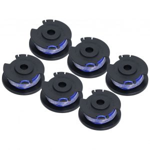 HJLIAN Lot de 6 bobines de fil de rechange pour coupe-bordures sans fil Ryobi One AC14RL3A 18 V, 24 V, 40 V - Neuf