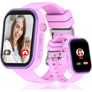 4g Montre Connectée Enfant Gps, Montre Intelligente Enfant Avec Sos, Appel Vidéo, 7 Jeux, Chat, Gps, Réveil Mode Classe, Podomètre, Cadeaux Montre Telephone Avec Sim Fille Garçon 5-12 Ans[Z1355] - Neuf