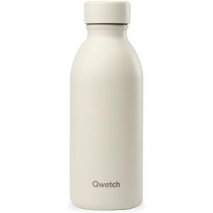 Qwetch - Bouteille Isotherme 500ml Vert Tilleul - Icon - Gourde Design Compacte Et &Eacute;l&eacute;gante Inox Recycl&eacute; - 24h Froid Et 12h Chaud - Etanche, Sans Bpa - Neuf