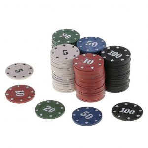 100pcs Rond En Plastique Jetons Casino Poker Jeu De Carte Baccarat Comptage Accessoires D&eacute;s Divertissement Jeton 5/10/20/50/100 - Neuf