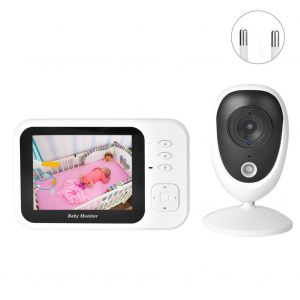 Babyphone Numerique Sans Fil Tft 100-240 V 3,5 Pouces, Vision Nocturne Infrarouge, Interphone, Berceuses, Capteur De Temperature, Prise Ue - Neuf