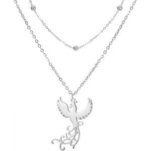 Kal-Collier De Phénix Pour Femmes Collier De Phénix Ascendant Collier Nirvana De Phénix Pendentif Oiseau Mythologique Phénix Renaît De Ses Cendres Bijoux Inspiration Cadeaux - Neuf
