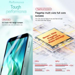 T&eacute;l&eacute;phone Portable Android 8.1 3G Dual SIM 3 Pouces 16GB Noir Noir YONIS - Neuf