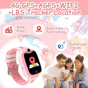 Montre Connect&eacute;e Enfant GPS, IP68 Montre Connect&eacute;e Enfant Gar&ccedil;ons Filles GPS et T&eacute;l&eacute;phone, Appel, Vid&eacute;o, Mode Classe, SOS, Jeux, R&eacute;veil, Montre Intelligente Enfants Cadeau pour 4-12 Ans(Rose) - Neuf
