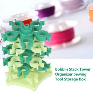 Organiseur de tour de bobines, support de rangement pour outils de couture, boite en plastique - Neuf