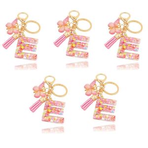 Type E Porte-clés Lettre Rose À La Mode Porte-clés Papillon - Neuf