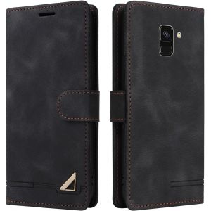 Case For Samsung Galaxy J6 2018, Shockproof Card Slot Wallet Protective Case, Card Holder Flip Pu Leather Phone Case For Samsung Galaxy J6 2018 (Black) - Neuf