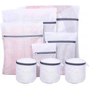8 sacs à linge en maille,sacs de lavage en machine à laver,réutilisables et durables pour les délicats et les sacs de lavage de lingerie de soutien-gorge,organiser les voyages - Neuf