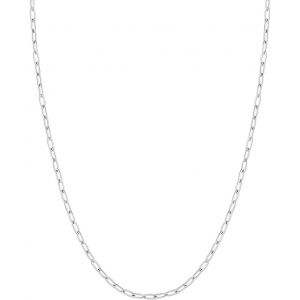 Tianyi-Cha&icirc;ne Trombone Collier Femme En Acier Inoxydable/Plaqu&eacute; Or, Chaine Fine Maille Pour Pendentif Argent/Or/Noir/Or Rose Large 1.8mm/3mm - Longueur De 35cm &Agrave; 60cm Avec Bo&icirc;te - Neuf