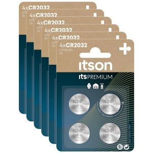 ITSON Lot de 6 Packs de 4 Piles Bouton Lithium CR2032 3V Id&eacute;ale Cl&eacute; de Voiture, Balance - Neuf