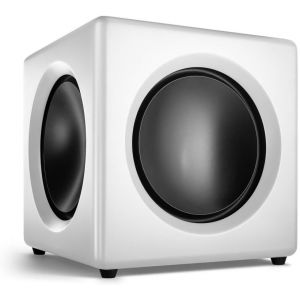 VornixorSarlshop-Fusion Caisson de basses actif avec amplificateur de classe D (125 W) Blanc mat (Soft White) - Neuf